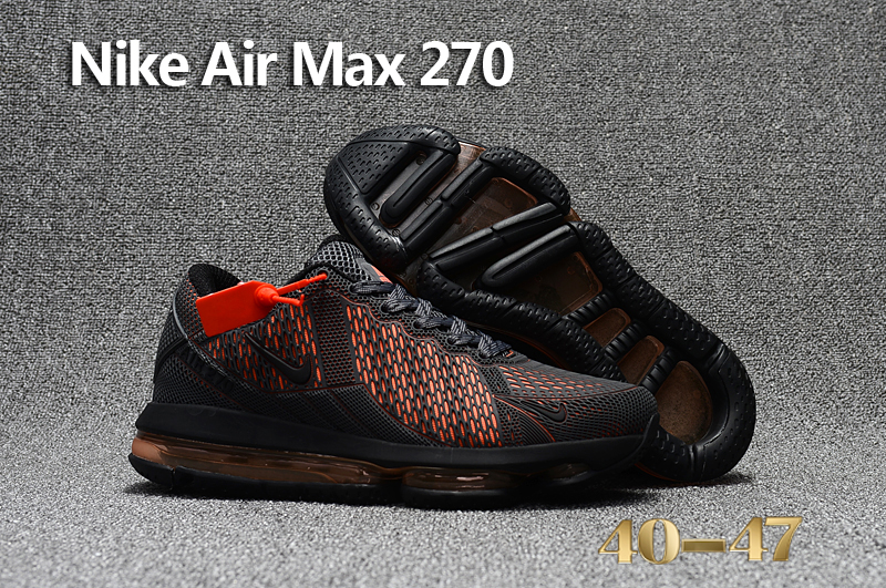 Nike Air Max Flair Hot Carbon Black Reddish Orange Shoes
